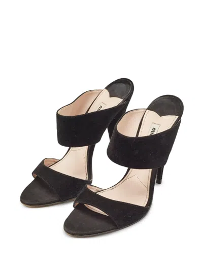 Pre-owned Miu Miu 125mm Suede Sandals