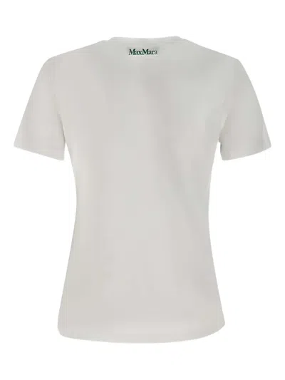 Max Mara Won Crystal Embellished Parrot T-shirt In White