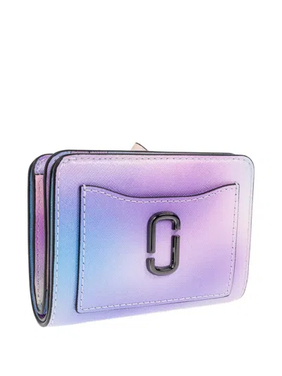 Marc Jacobs Snapshot Airbrush Wallet In Purple
