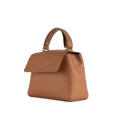 Orciani Sveva Soft Medium Colored Leather Shoulder Bag With Shoulder Strap