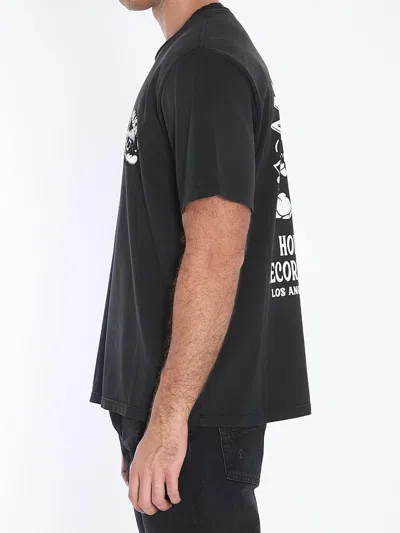 Amiri Music Record Print T-shirt In Black