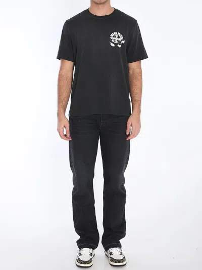 Amiri Music Record Print T-shirt In Black