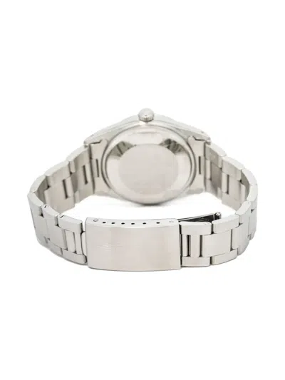 Pre-owned Rolex Oyster Perpetual Date 34mm In White