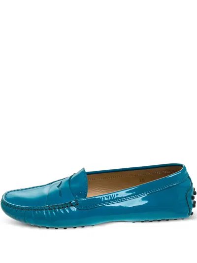 Pre-owned Tod's Vintage 2023 Leather Loafers In Blue