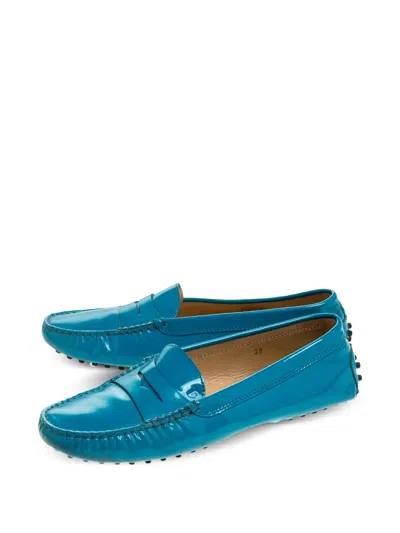 Pre-owned Tod's Vintage 2023 Leather Loafers In Blue
