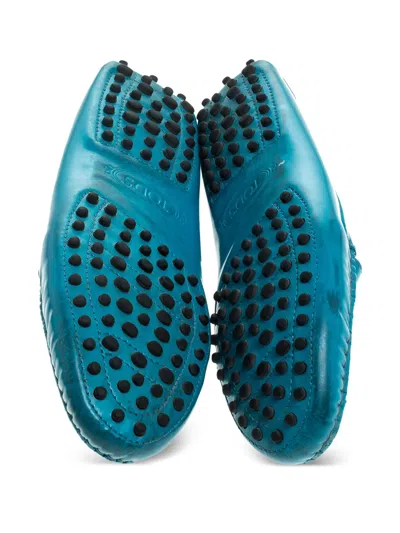 Pre-owned Tod's Vintage 2023 Leather Loafers In Blue
