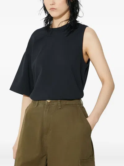 Undercover Asymmetric Top In Black
