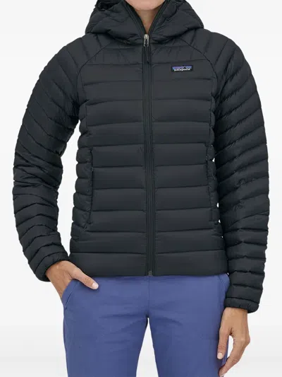 Patagonia Down Sweater Hooded Down Jacket In Black