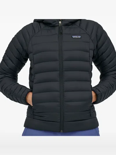 Patagonia Down Sweater Hooded Down Jacket In Black