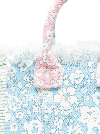 Mc2 Saint Barth Mini Vanity Floral-print Fringed Tote Bag