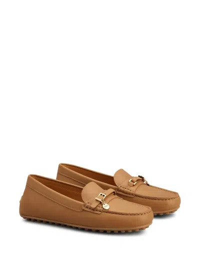 Tod's City Gommino Driving Shoes In Leather In Neutral