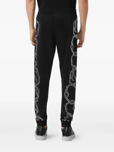 Philipp Plein Chain-print Joggers In Black