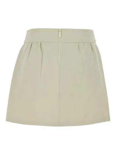 Max Mara Off-white Nettuno Miniskirt In Gray