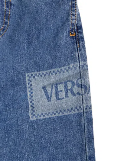 Versace Jeans With 90s Vintage Logo For Baby In Blue
