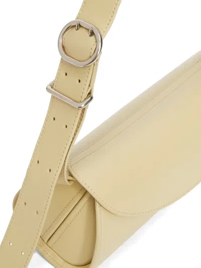 Jil Sander Small Shoulder Bag With Adjustable Strap And Buckle Detail In Green