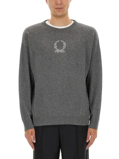 Moschino Wool And Cashmere Pullover Laurel Crown Embroidery