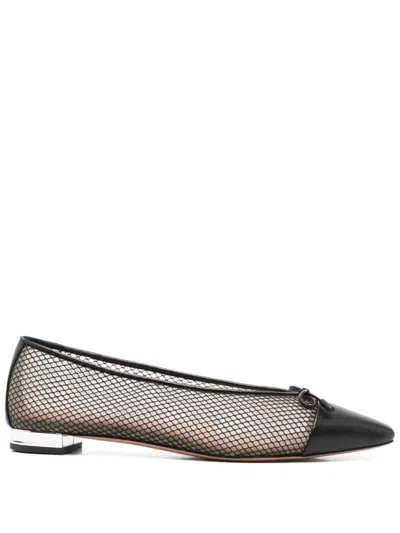 Aquazzura Gioia Mesh Net Cap-toe Ballerina Flats