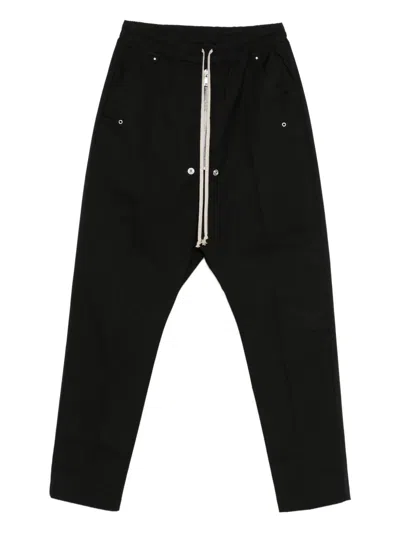 Rick Owens Straight Leg Trousers Eyelet Accents