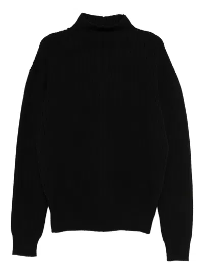 Rick Owens High-neck Sweater In Black