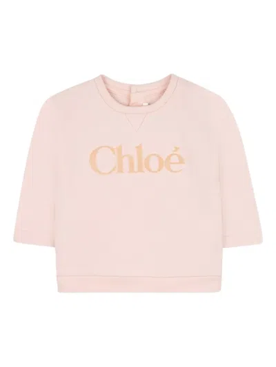 Chloé Logo-print T-shirt In Pink