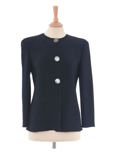Pre-owned Mila Schon Vintage Crew-neck Buttoned Suit