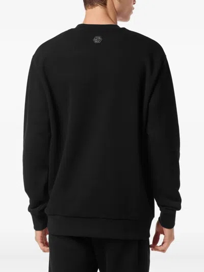 Philipp Plein Crystal-embellished Sweatshirt In Black