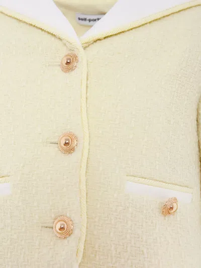 Self-portrait Bouclé Jacket In Neutral