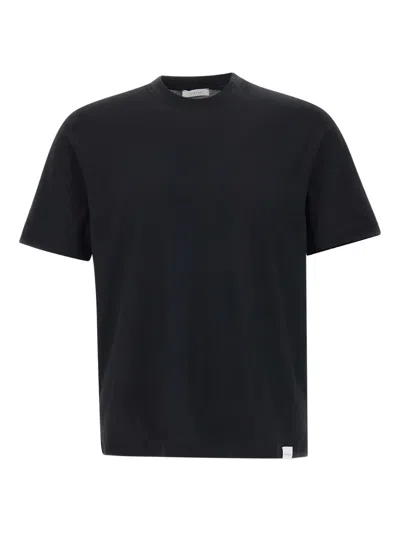 Diktat Side-slit Crew-neck T-shirt In Black