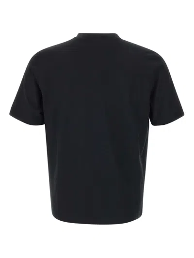 Diktat Side-slit Crew-neck T-shirt In Black