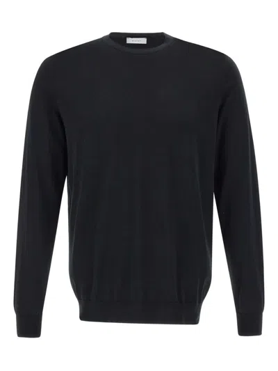 Diktat Crew-neck Cotton Sweater In Black