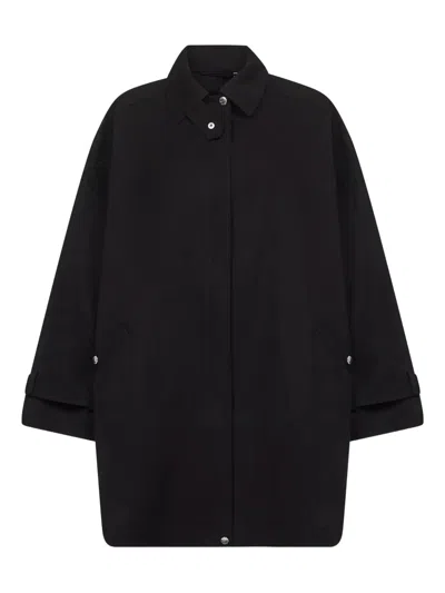 Totême Toteme Women Black Organic Cotton Oversized Trench Jacket In Black