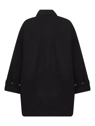 Totême Toteme Women Black Organic Cotton Oversized Trench Jacket In Black