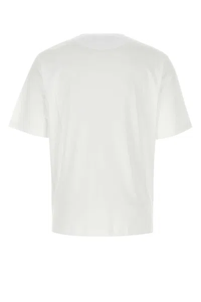 Prada T-shirt With Triangular Plaque In White