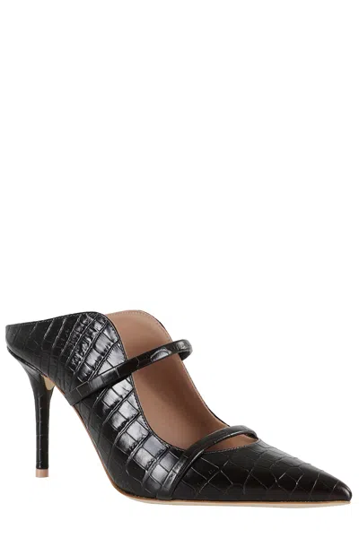Malone Souliers 85mm Maureen Crocodile-effect Pointed-toe Mules