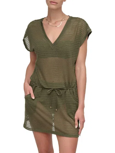 Dkny Women's Crochet Cover-up Minidress
