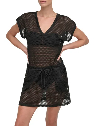 Dkny Women's Crochet Cover-up Minidress