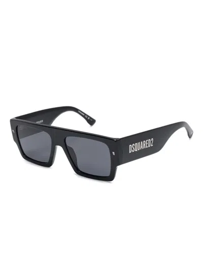Dsquared2 Rectangle Frame Sunglasses In Black