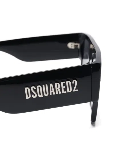 Dsquared2 Rectangle Frame Sunglasses In Black