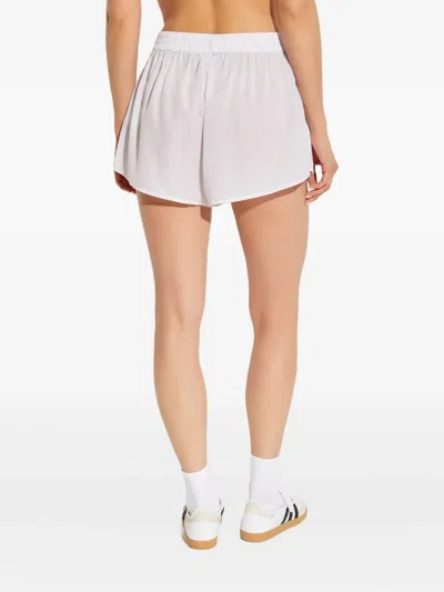 Alexander Wang Pinstripe Elastic-waist Shorts In White