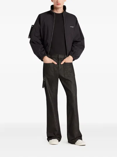 Courrèges Zip-up Bomber Jacket In Black