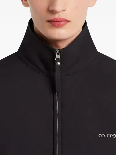 Courrèges Zip-up Bomber Jacket In Black