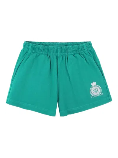 Sporty And Rich Logo-print Elastic-waist Shorts