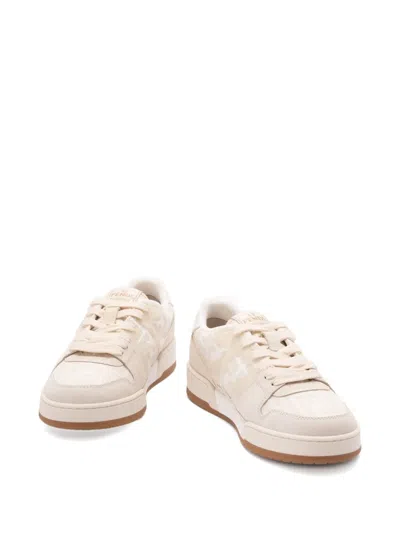 Fendi Match Ff Jacquard And Leather Sneakers In Neutral
