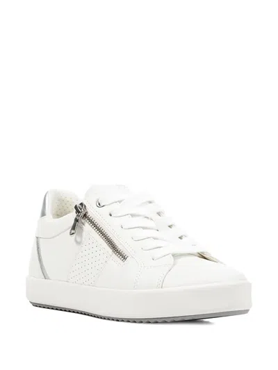 Geox Blomiee Leather Sneakers In White