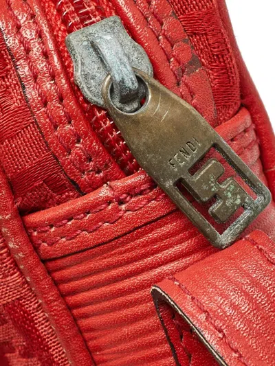 Pre-owned Fendi Ff Pattern Leather Crossbody Bag