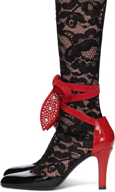 Valentino Garavani Foliefoliage Sandal With Color-block Design And Beaded Accents
