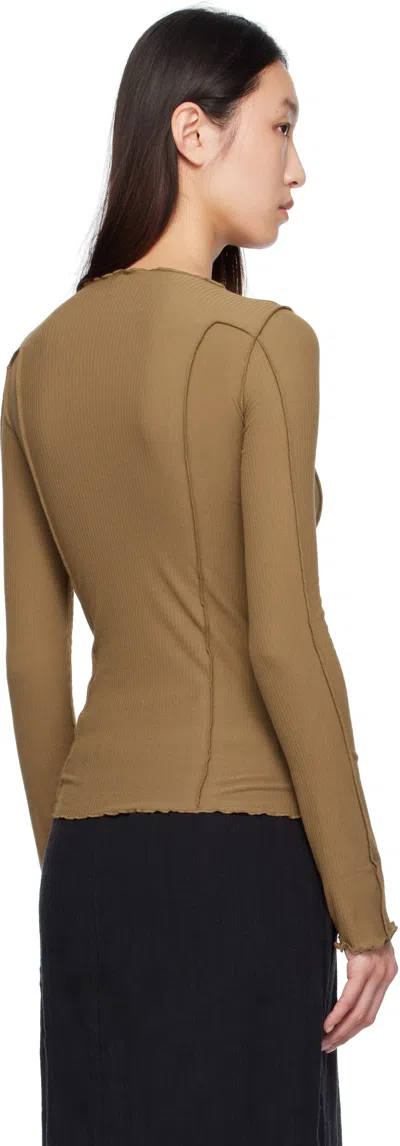 Baserange Brown Omato Long Sleeve T-shirt In Brown