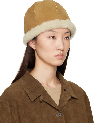 Le17septembre Tan & Beige Reversible Faux-shearling Hat
