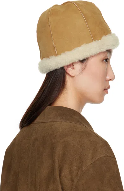Le17septembre Tan & Beige Reversible Faux-shearling Hat