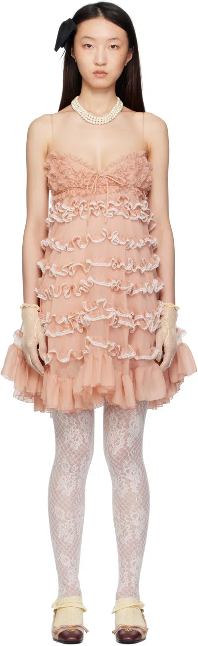 Valentino Pink Chiffon Minidress